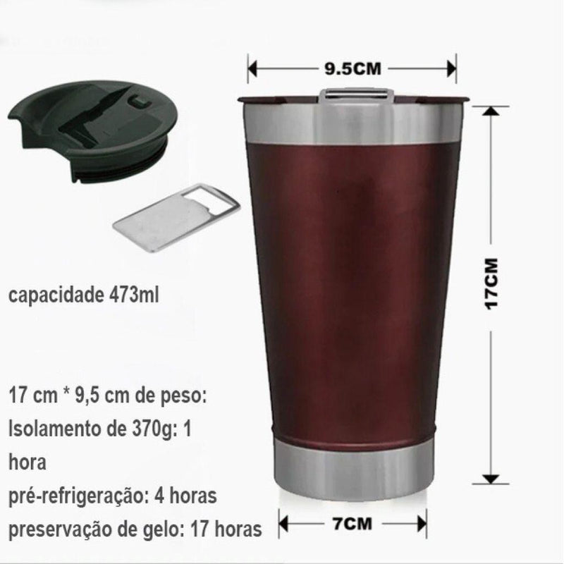 Copo térmico com abridor  473ml